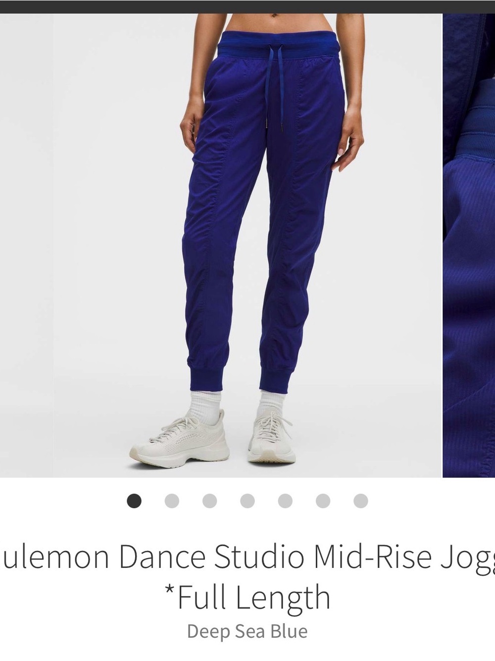 NWT lululemon mid-rise dance studio jogger deep sea blue size 6